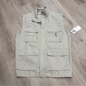 NWT Columbia ROC II Fishing Vest Mens Size XXL BEIGE TAN New With Tags Outdoors